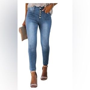 Button Up High Waisted Jeans